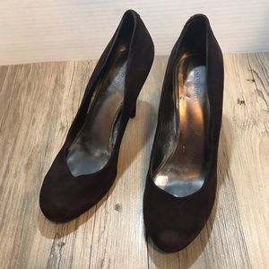 Brown Suede Nine West Pumps